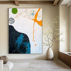 Colorful Abstract Shapes Painting for Creative Spaces GAB0722