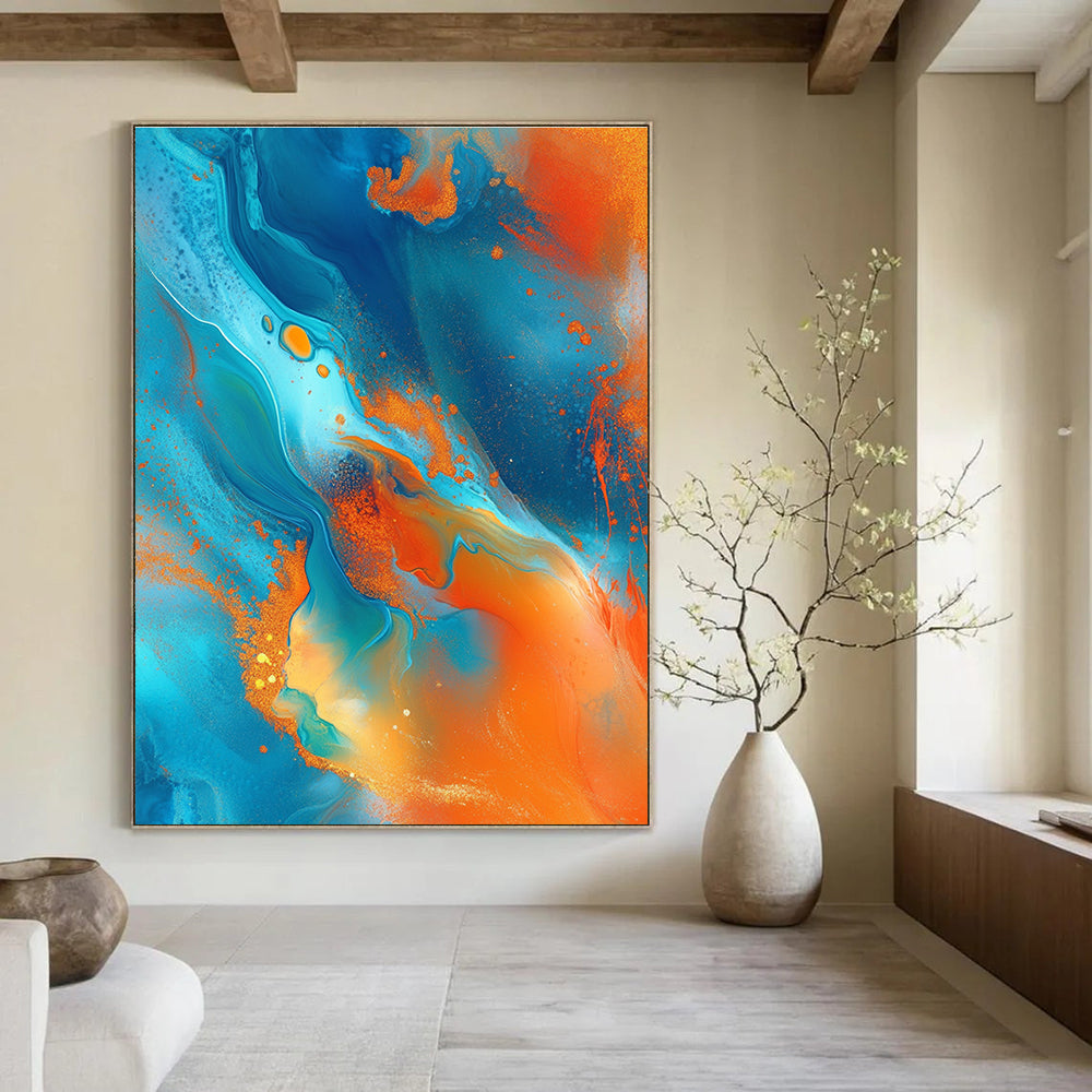 Fluid Color Abstract - Dynamic Liquid - Flow Abstract Art GAB0498
