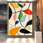 Colorful Organic Shapes Abstract Painting with Playful Vitality WINK092