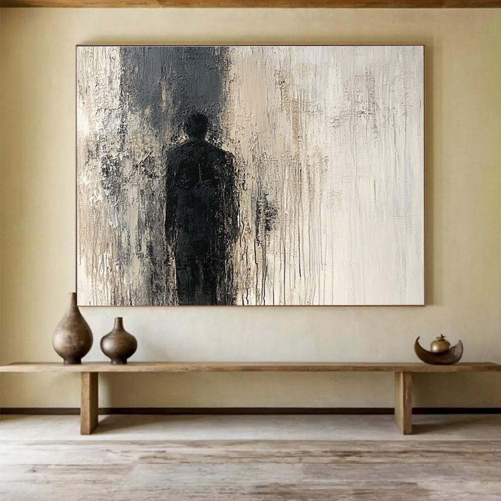 Silhouette in Shadow Abstract Painting ABS212