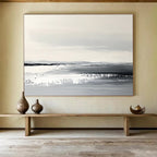 Monochromatic Landscape with Subtle Shades Abstract Painting ABS330