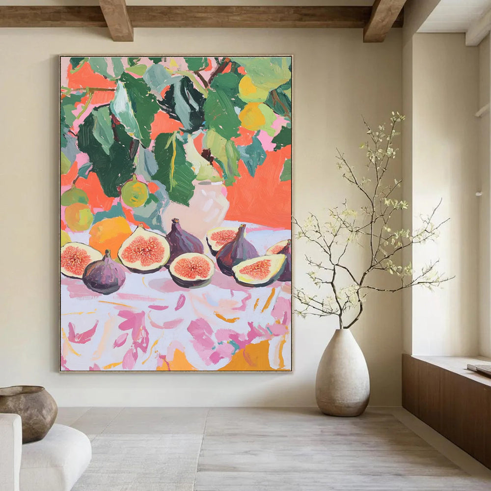 Fig Still Life Abstract Painting for Gourmet Kitchens HENG437