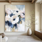 Dripping Floral Abstract - Expressive Botanical Abstract Art GAB0495