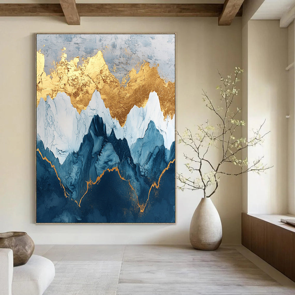 Gold Mountain Abstract - Contemporary Landscape Art GAB0555
