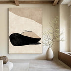 Beige Minimalist Geometric Art - Calm Abstract Composition GAB0436