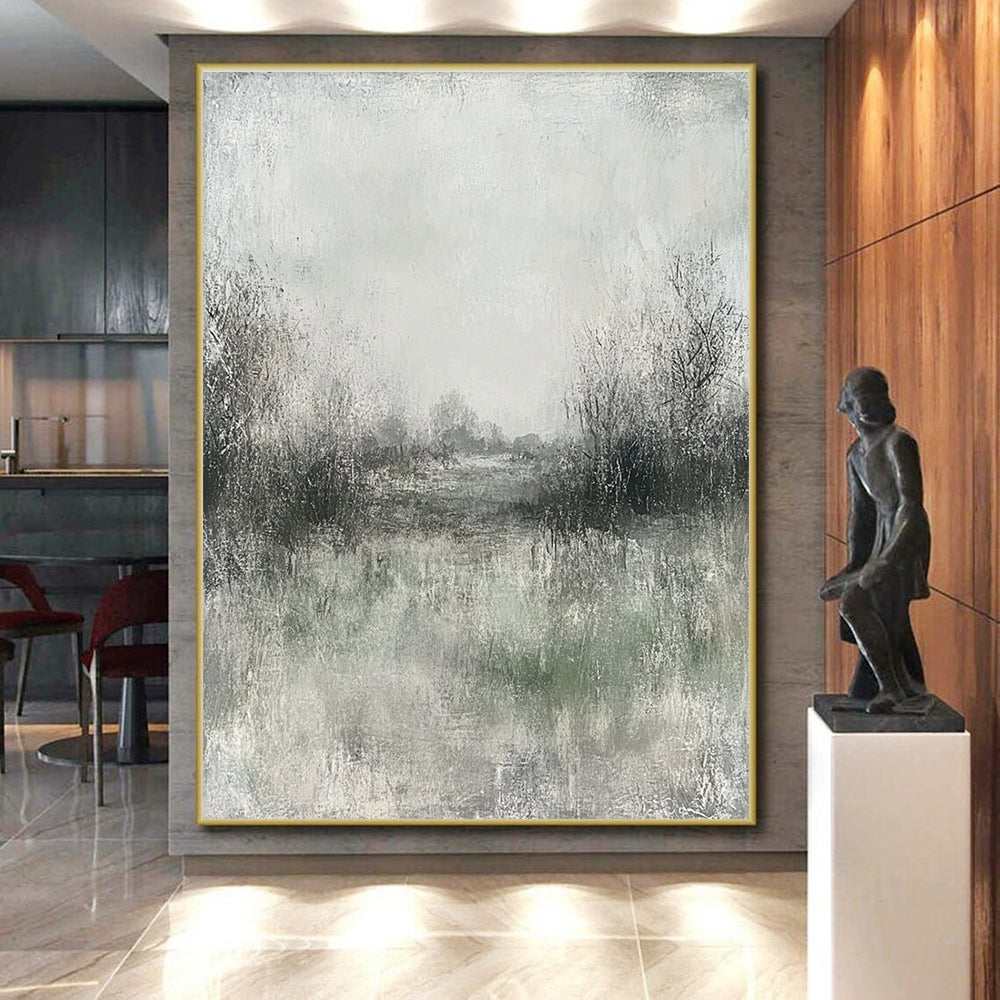 Misty Landscape Abstraction Painting with Ethereal Atmosphere WINK162