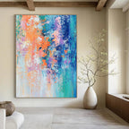 Vibrant Color Fusion Abstract Painting for Modern Spaces GAB0660