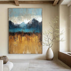Mountain Lake Abstract - Bold Landscape Abstract Art GAB0529