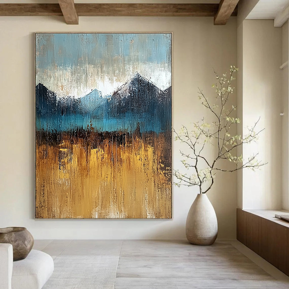 Mountain Lake Abstract - Bold Landscape Abstract Art GAB0529