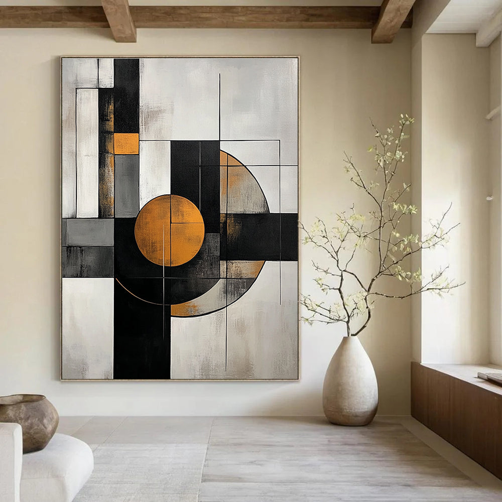 Geometric Abstract Composition - Modern Minimalist Abstract Painting GAB0640