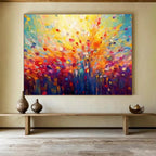Colorful Tree Abstract Painting for Vibrant Living Rooms YHT290