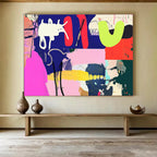 Bold Color Block Abstract  Playful Energy ABS047