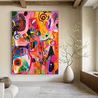 Colorful Abstract Mosaic - Vivid Expressionist Art GAB0380