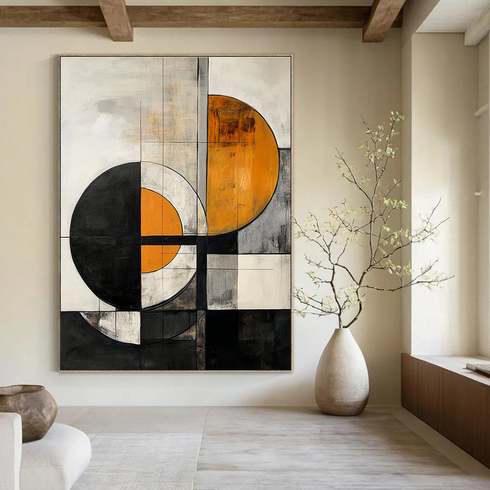 Overlapping Circle Abstract - Symmetrical Abstract Painting GAB0659