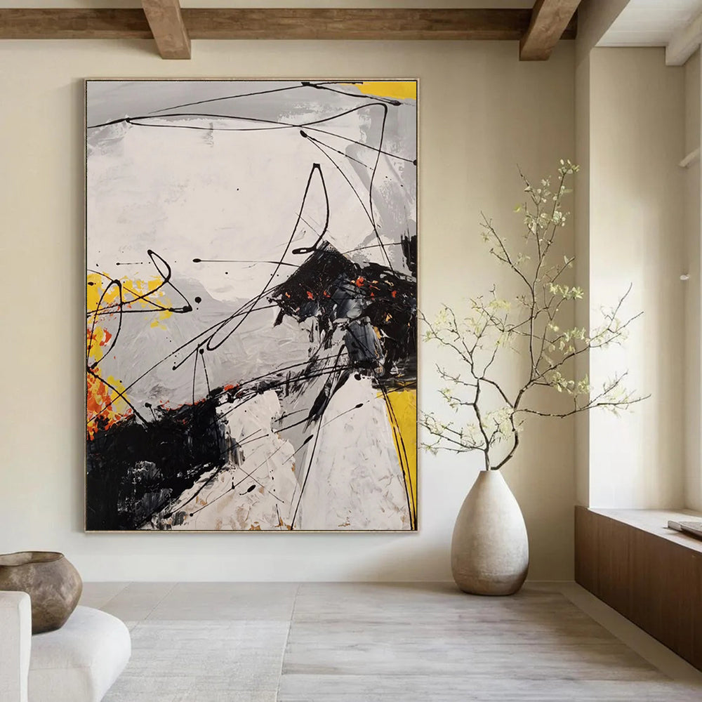 Energetic Abstract Expression Abstract Painting for Performing Arts Centers HENG054
