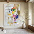 Colorful Textured Abstract Painting for Art - Centric Bedrooms GAB0821