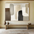 Neutral Tones Abstract Painting with Timeless Elegance ABS439
