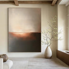 Copper Horizon Abstract - Subtle Landscape Art GAB0561