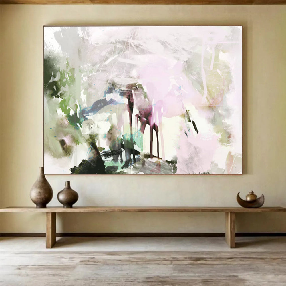 Repeated Soft Color Abstract Painting for Soothing Spas YHT119