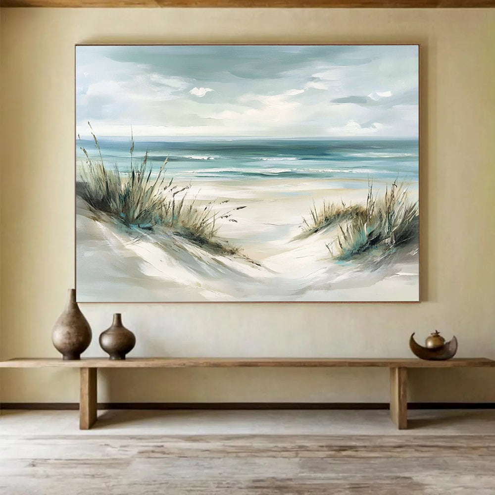 Beach Dunes and Grasses Scene Abstract Painting ABS137