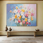 3D Flower Bouquet Abstract Painting for Elegant Dining Rooms YHT210