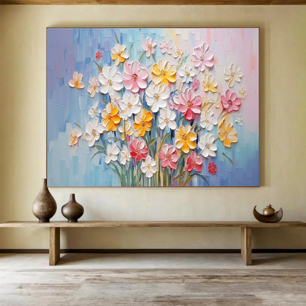 3D Flower Bouquet Abstract Painting for Elegant Dining Rooms YHT210