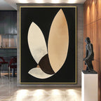 Abstract Leaf - like Forms Painting with Delicate Grace WINK099
