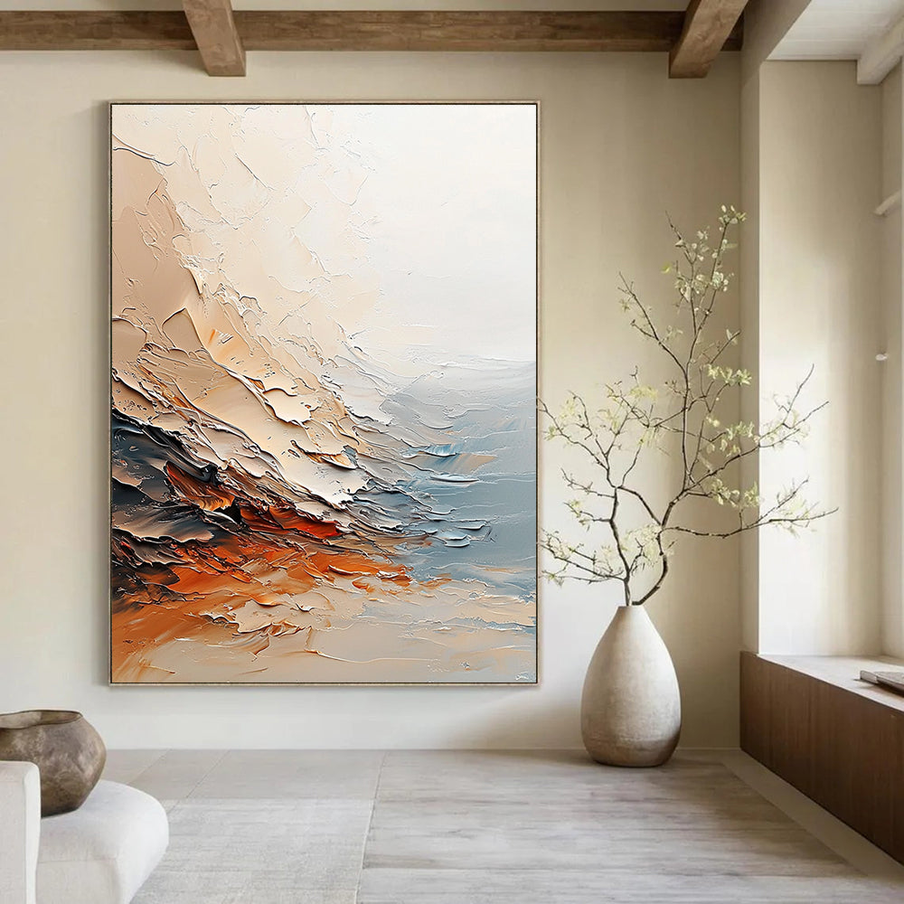 Textured Abstract Landscape - Dynamic Brushstroke Artwork GAB0531