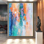 Colorful Abstract Fusion Painting with Dynamic Energy WINK522