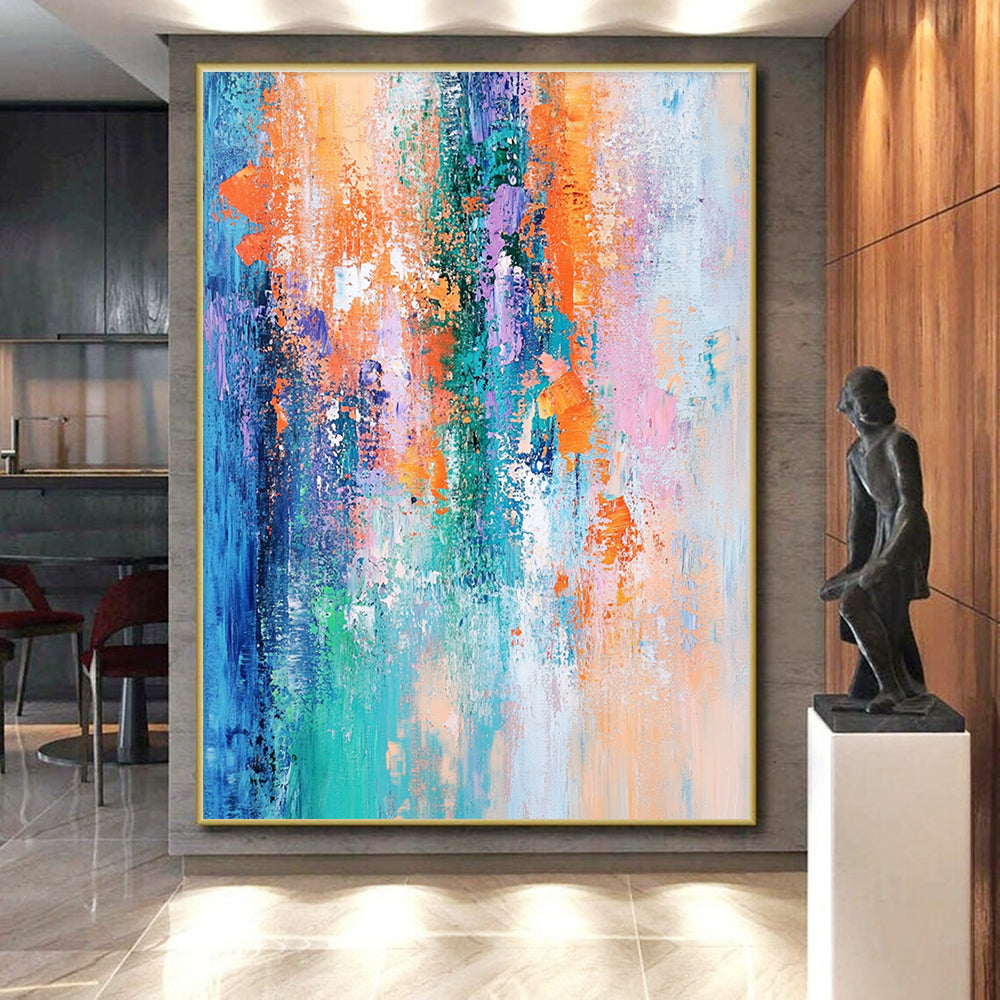 Colorful Abstract Fusion Painting with Dynamic Energy WINK522