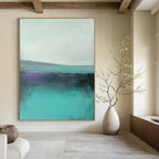 Turquoise Sea Layers - Colorful Seascape Abstract Painting GAB0583