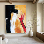 Minimalist Abstract Gesture Painting for Contemporary Studies GAB1113