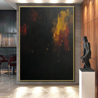 Dark Abstract Flames Painting with Mysterious Intensity WINK438