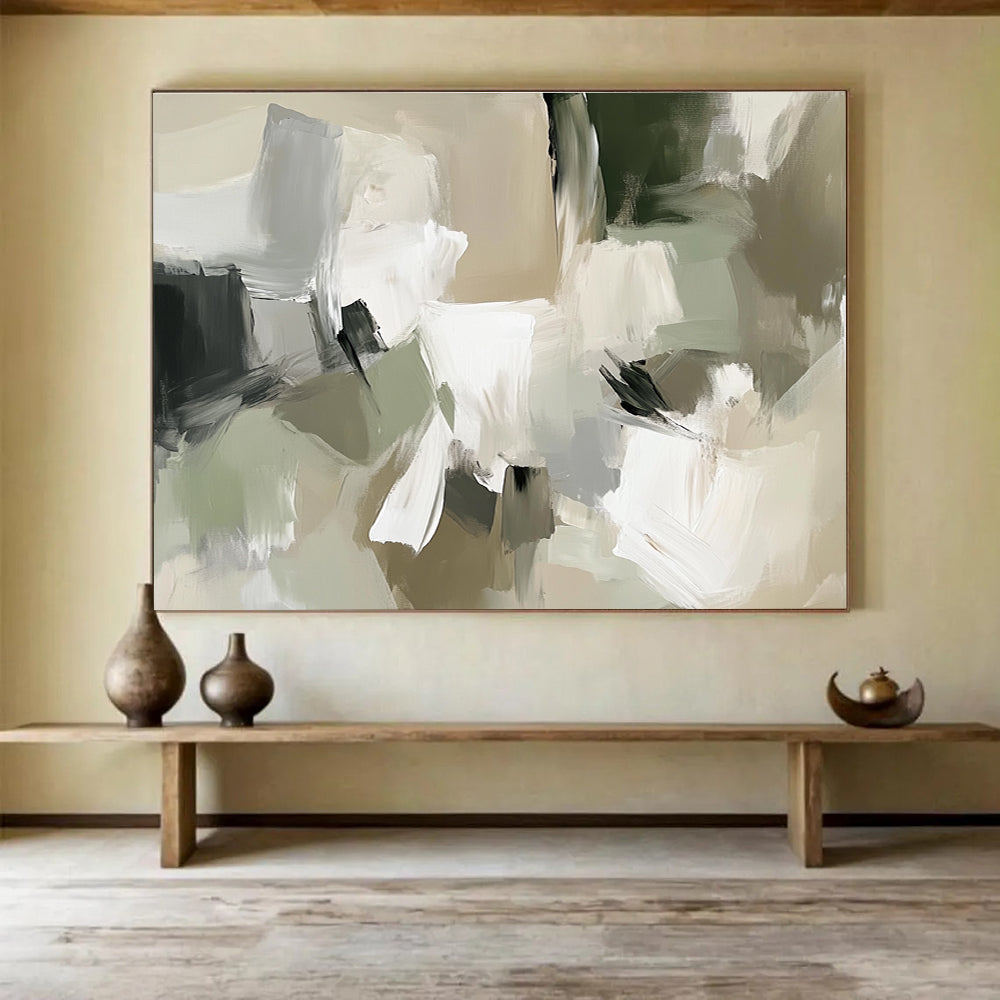 Neutral Tones Abstract Painting with Subtle Harmony ABS404