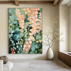 Soft Floral Field Abstract Painting for Relaxing Sunrooms HENG428