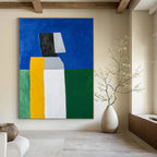 Color Block Figure Geometric Abstract Painting GAB0256