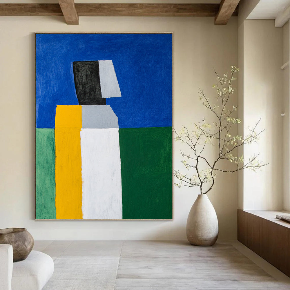 Color Block Figure Geometric Abstract Painting GAB0256