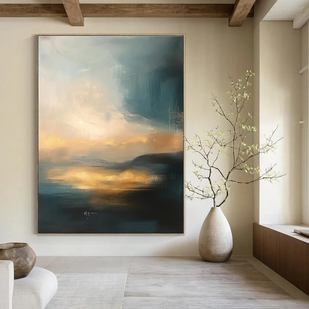 Soft Horizon - Tranquil Landscape Abstract Painting GAB0627