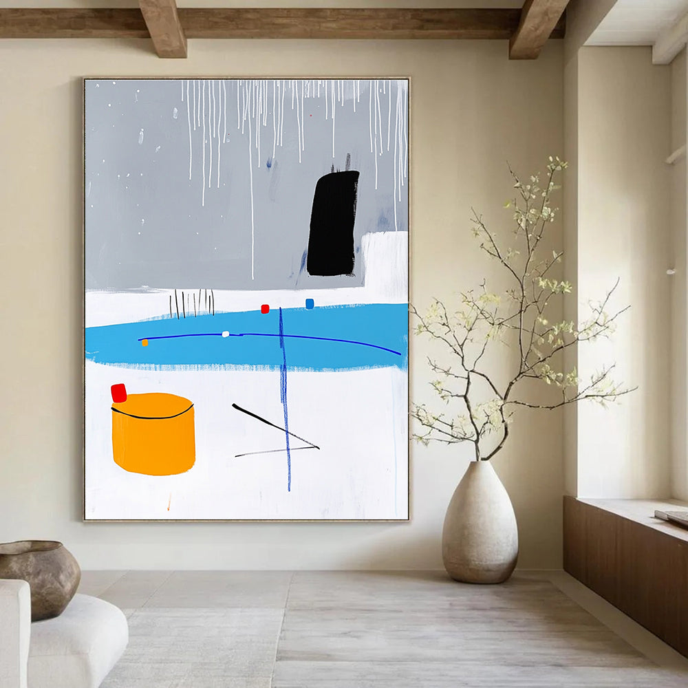 Colorful Abstract Shapes Abstract Painting for Creative Studio Lounges GAB1389