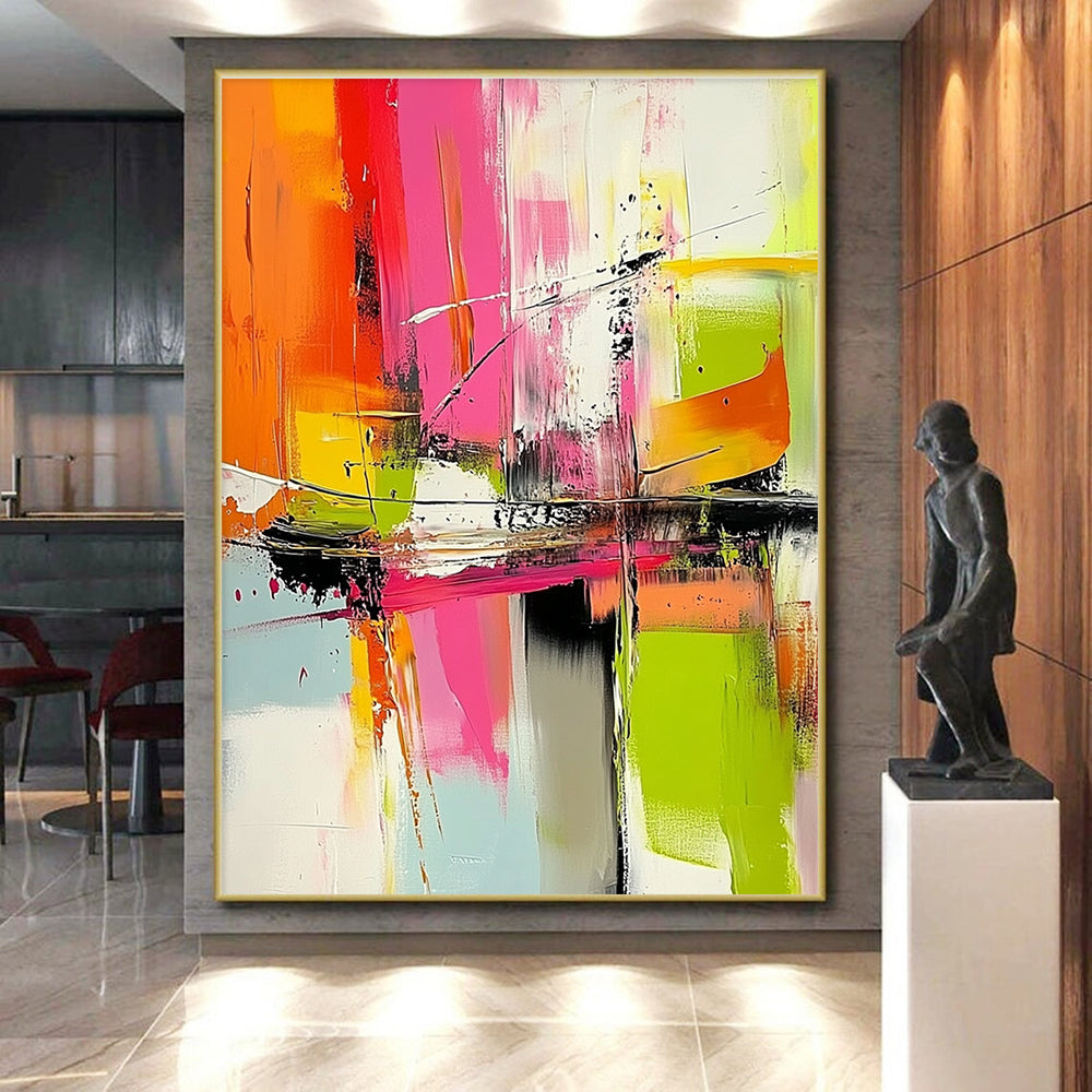 Bright Colorful Abstract Painting with Lively Strokes WINK671