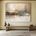 Earth - Toned Abstract Painting for Timeless Interiors YHT069