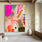 Colorful Abstract Doodles Painting for Creative Studios GAB0972