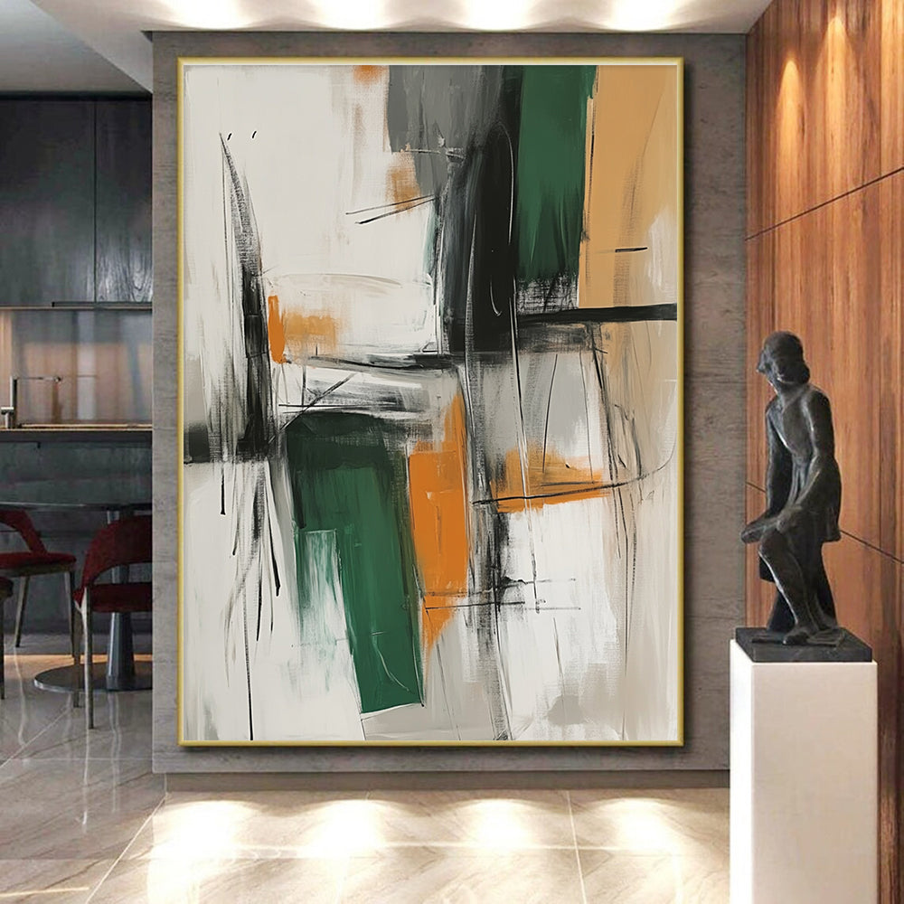 Minimalist Line Abstract Painting with Subtle Tones WINK817