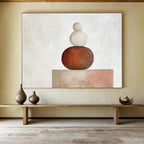 Minimalist Stacked Stones Abstract ABS088