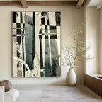 Checkered Abstract Composition Painting for Urban - Style Lofts HENG218