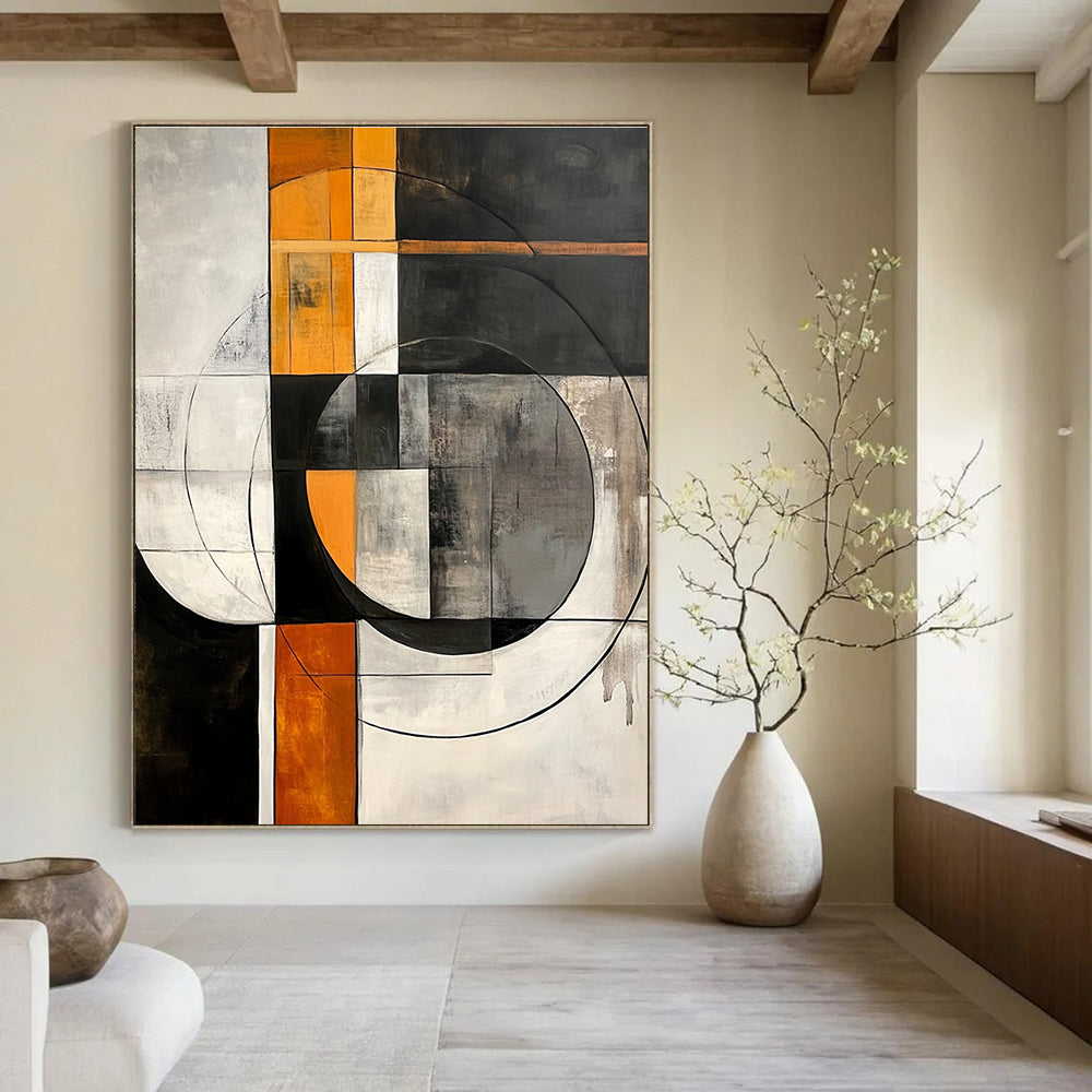 Geometric Circle Abstract - Precision - Based Abstract Painting GAB0658