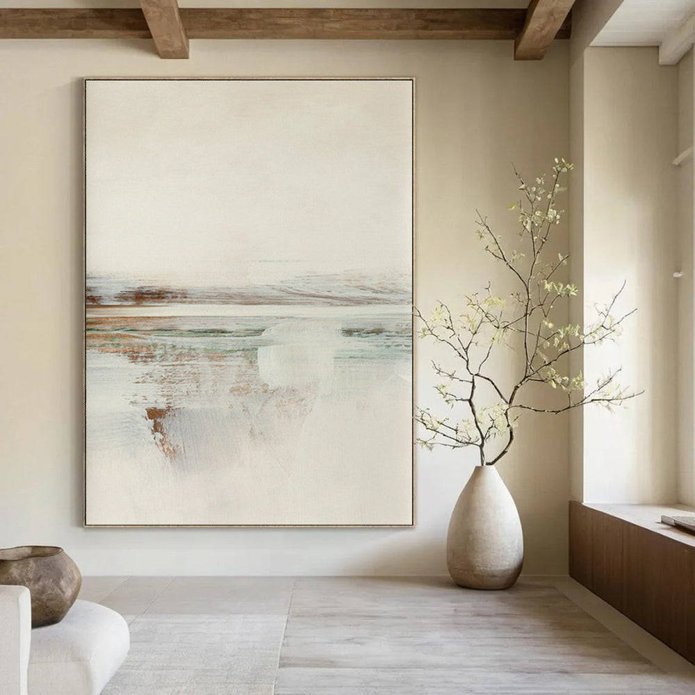 Delicate Soft - Toned Abstract Landscape for Subtle Decor HENG225