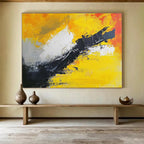 Dynamic Color Clash Abstract Painting with Bold Expressive Strokes ABS551