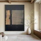 Dual - Tone Grid Abstract Painting for Industrial - Chic Spaces HENG307