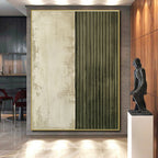 Textured Two - Tone Abstract Painting with Industrial Edge WINK290